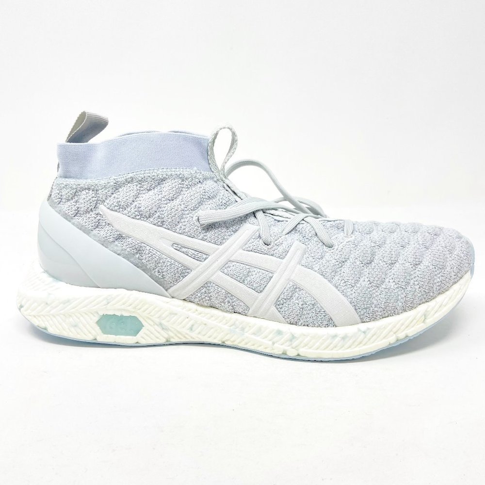 Asics Light Gray Knit Athletic Shoes